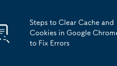 Steps to Clear Cache and Cookies in Google Chrome to Fix Errors