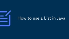How to use a List in Java