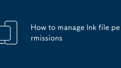 How to manage lnk file permissions
