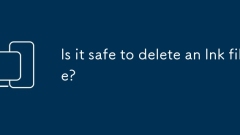 Is it safe to delete an lnk file?
