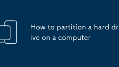 How to partition a hard drive on a computer