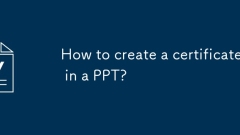 Bagaimana untuk membuat sijil dalam PPT?