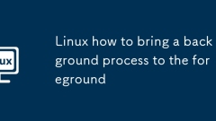 Linux Wie man einen Hintergrundprozess in den Vordergrund bringt