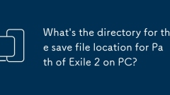 What's the directory for the save file location for Path of Exile 2 on PC?