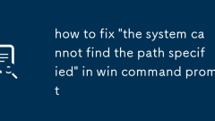 how to fix 'the system cannot find the path specified' in win command prompt