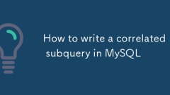 Comment écrire une sous-requête corrélée dans MySQL
