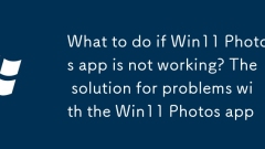 What to do if Win11 Photos app is not working? The solution for problems with the Win11 Photos app
