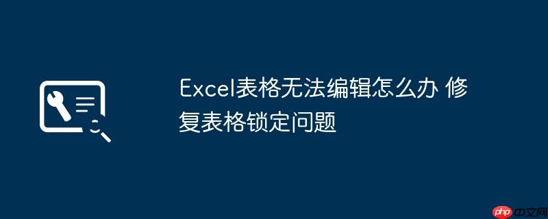 Excel表格无法编辑怎么办 修复表格锁定问题