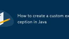 How to create a custom exception in Java