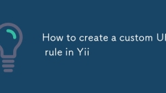How to create a custom URL rule in Yii