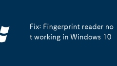 Fix: Fingerprint reader not working in Windows 10