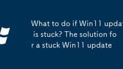 What to do if Win11 update is stuck? The solution for a stuck Win11 update