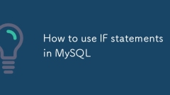 Comment utiliser si les instructions dans MySQL