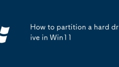 How to partition a hard drive in Win11