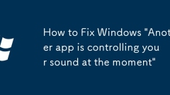 How to Fix Windows 'Another app is controlling your sound at the moment'