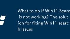 What to do if Win11 Search is not working? The solution for fixing Win11 search issues