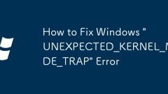 How to Fix Windows 'UNEXPECTED_KERNEL_MODE_TRAP' Error