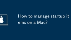 How to manage startup items on a Mac?