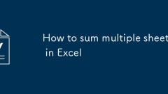 Comment résumer plusieurs feuilles dans Excel