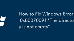 How to Fix Windows Error: 0x80070091 'The directory is not empty'