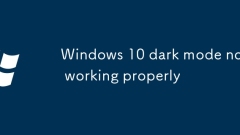 Mod gelap Windows 10 tidak berfungsi dengan betul