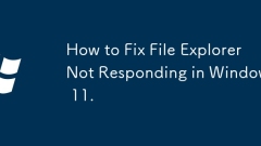 Cara Memperbaiki Fail Explorer tidak bertindak balas di Windows 11.