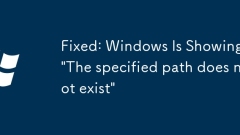 Fixed: Windows Is Showing 'The specified path does not exist'