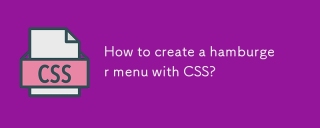 How to create a hamburger menu with CSS?