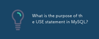 What is the purpose of the USE statement in MySQL?