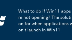 What to do if Win11 apps are not opening? The solution for when applications won't launch in Win11