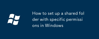 How to set up a shared folder with specific permissions in Windows