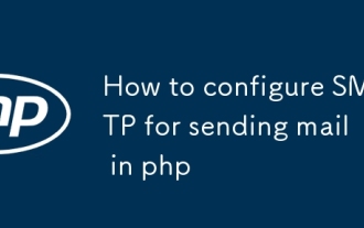 How to configure SMTP for sending mail in php