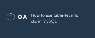 How to use table-level locks in MySQL