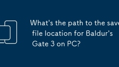 What's the path to the save file location for Baldur's Gate 3 on PC?