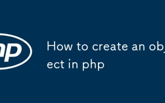 How to create an object in php