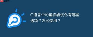 C语言中的编译器优化有哪些选项？怎么使用？
