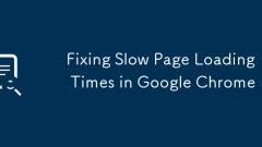 Fixing Slow Page Loading Times in Google Chrome