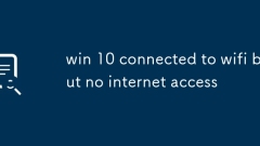 win 10 connected to wifi but no internet access