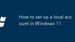 How to set up a local account in Windows 11
