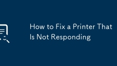 How to Fix a Printer That Is Not Responding