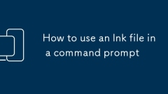 How to use an lnk file in a command prompt