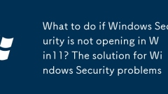 如果Windows安全性未打開Win11,該怎麼辦? Windows安全問題的解決方案