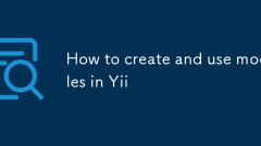 So erstellen und verwenden Sie Module in yii