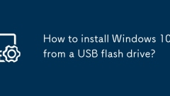How to install Windows 10 from a USB flash drive?