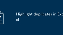 Highlight duplicates in Excel