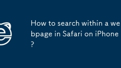 How to search within a webpage in Safari on iPhone?