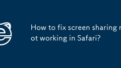 How to fix screen sharing not working in Safari?