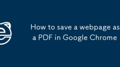 How to save a webpage as a PDF in Google Chrome