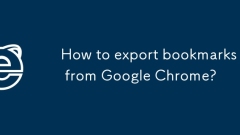How to export bookmarks from Google Chrome?