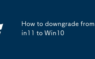 Comment rétrograder de Win11 à Win10